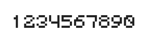 5×6数字点阵字体 ddN56AB1229