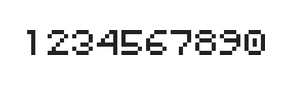 5×6数字点阵字体 ddN56AB1231