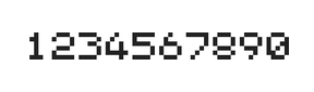 5×6数字点阵字体 ddN56AB1234