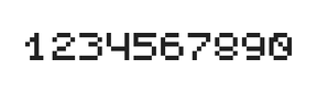 5×6数字点阵字体 ddN56AB1236