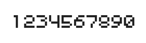 5×6数字点阵字体 ddN56AB1237