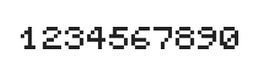 5×6数字点阵字体 ddN56AB1243