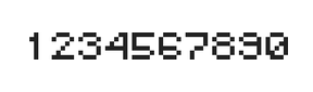 5×6数字点阵字体 ddN56AB1247