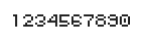 5×6数字点阵字体 ddN56AB1249