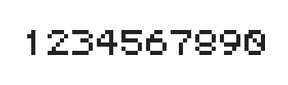 5×6数字点阵字体 ddN56AB1251