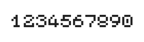 5×6数字点阵字体 ddN56AB1254
