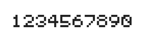 5×6数字点阵字体 ddN56AB1265