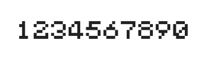 5×6数字点阵字体 ddN56AB1267