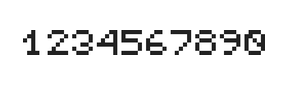 5×6数字点阵字体 ddN56AB1271