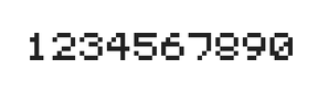 5×6数字点阵字体 ddN56AB1272