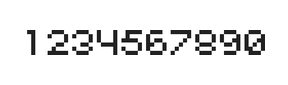 5×6数字点阵字体 ddN56AB1278
