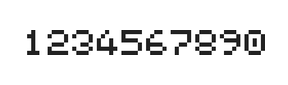 5×6数字点阵字体 ddN56AB1292