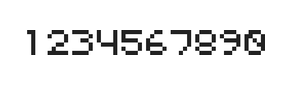 5×6数字点阵字体 ddN56AB1295