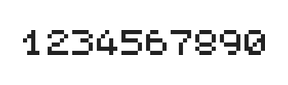 5×6数字点阵字体 ddN56AB1298