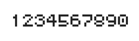 5×6数字点阵字体 ddN56AB1301
