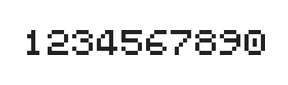 5×6数字点阵字体 ddN56AB1303