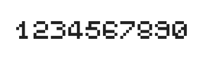 5×6数字点阵字体 ddN56AB1308