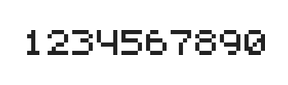 5×6数字点阵字体 ddN56AB1309
