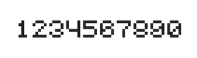 5×6数字点阵字体 ddN56AB1310
