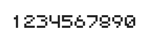 5×6数字点阵字体 ddN56AB1311