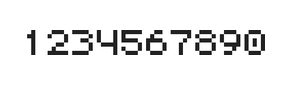 5×6数字点阵字体 ddN56AB1316