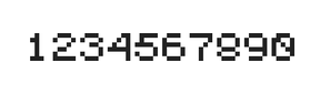 5×6数字点阵字体 ddN56AB1323