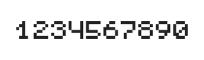5×6数字点阵字体 ddN56AB1331