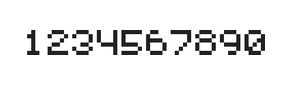5×6数字点阵字体 ddN56AB1336