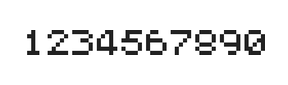 5×6数字点阵字体 ddN56AB1339