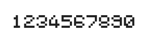 5×6数字点阵字体 ddN56AB1340