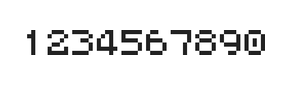 5×6数字点阵字体 ddN56AB1341