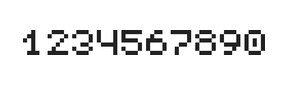 5×6数字点阵字体 ddN56AB1345