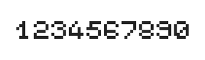5×6数字点阵字体 ddN56AB1347