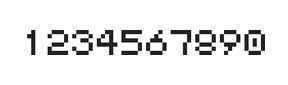 5×6数字点阵字体 ddN56AB1348