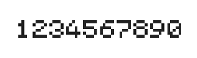 5×6数字点阵字体 ddN56AB1349