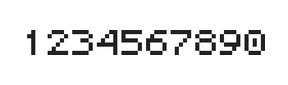 5×6数字点阵字体 ddN56AB1350