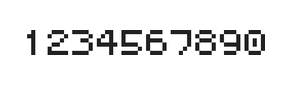 5×6数字点阵字体 ddN56AB1359