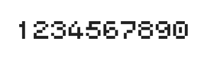 5×6数字点阵字体 ddN56AB1361