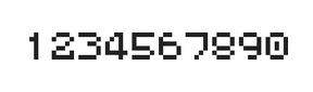 5×6数字点阵字体 ddN56AB1364