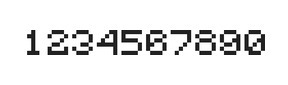 5×6数字点阵字体 ddN56AB1365