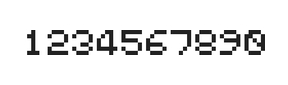 5×6数字点阵字体 ddN56AB1367