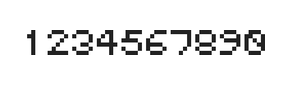 5×6数字点阵字体 ddN56AB1370