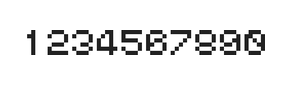 5×6数字点阵字体 ddN56AB1371