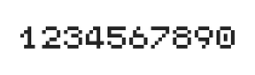 5×6数字点阵字体 ddN56AB1375