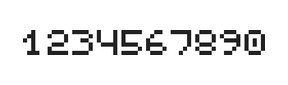 5×6数字点阵字体 ddN56AB1379
