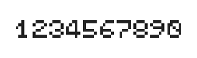 5×6数字点阵字体 ddN56AB1381