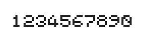 5×6数字点阵字体 ddN56AB1382