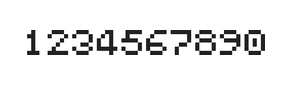 5×6数字点阵字体 ddN56AB1383
