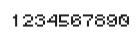 5×6数字点阵字体 ddN56AB1385