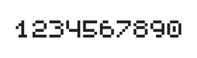 5×6数字点阵字体 ddN56AB1387